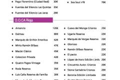 Carta de Vino