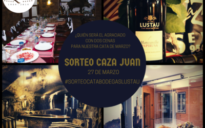 NUEVO SORTEO EN FACEBOOK DE DOS CENAS PARA LA CATA DEL DÍA 27 DE MARZO.