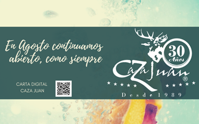 En Agosto, seguimos a tu lado. Caza Juan, tu restaurante en Sevilla.